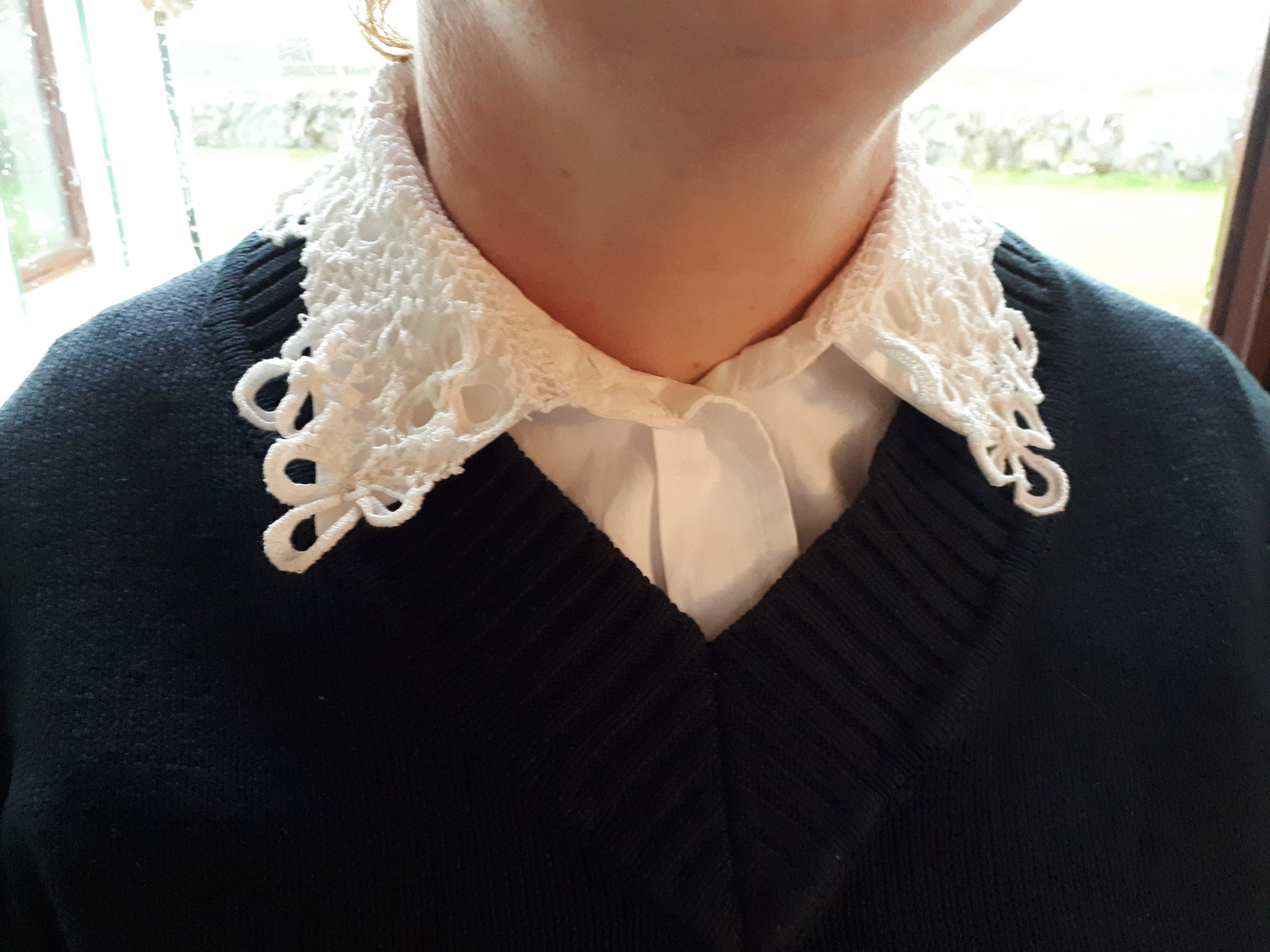 Irish crochet lace collar